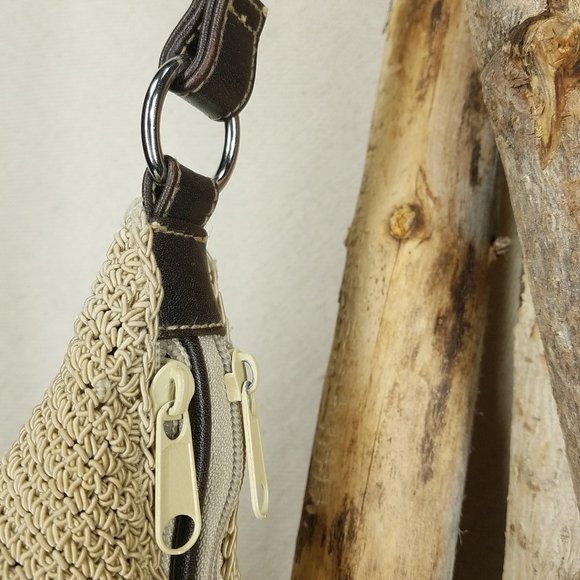 Women's Bohemian crochet short strap, satchel bag - Picture 6 of 14